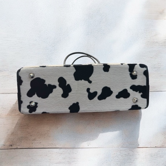 RARE Vintage 80’s Victoria Weick Beverly Hills Pony  hair Cow print Handbag EUC - Picture 6 of 8